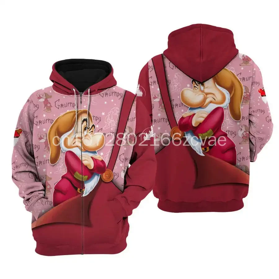 Grumpy My Emotions 3D Hoodie Disney Sweatshirt / Hoodie / Unisex Cartoon Graphic Clothing Fashion Vintage Hoodie