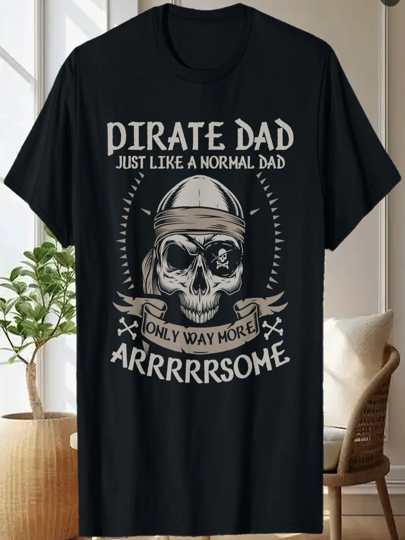 

Funny Pirate Shirt Dad Jolly Roger Freebooter Fathers Day T-Shirt