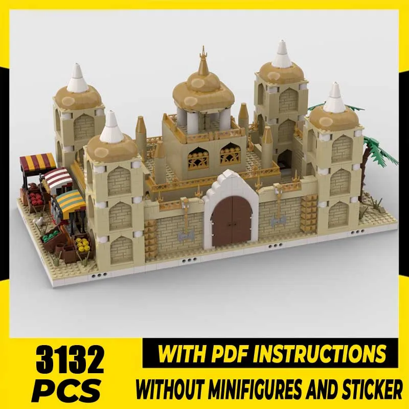 

Строительные блоки Moc, дворец пустыни для модульной модели пустыни, технология, кирпичи, сделай сам, сборка, праздничный набор игрушек, подарки