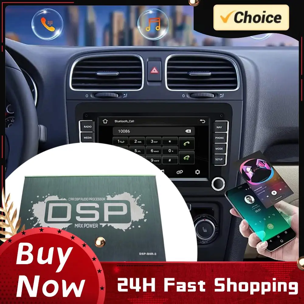 

Автомобильный усилитель DSP с поддержкой управления через приложение, цифровой аудиопроцессор, 6-канальный выход, автомобильный эквалайзер, автомобильные аксессуары