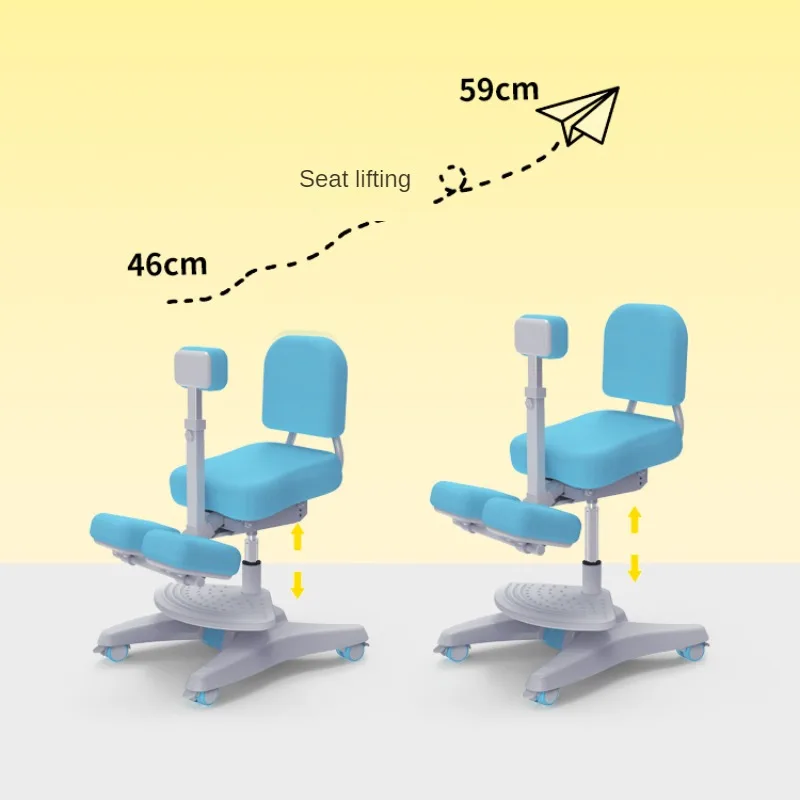 Эргономичный детский стул для коррекции осанки, регулируемая высота, стул для учебы на коленях для студентов, поддерживающая школьная мебель