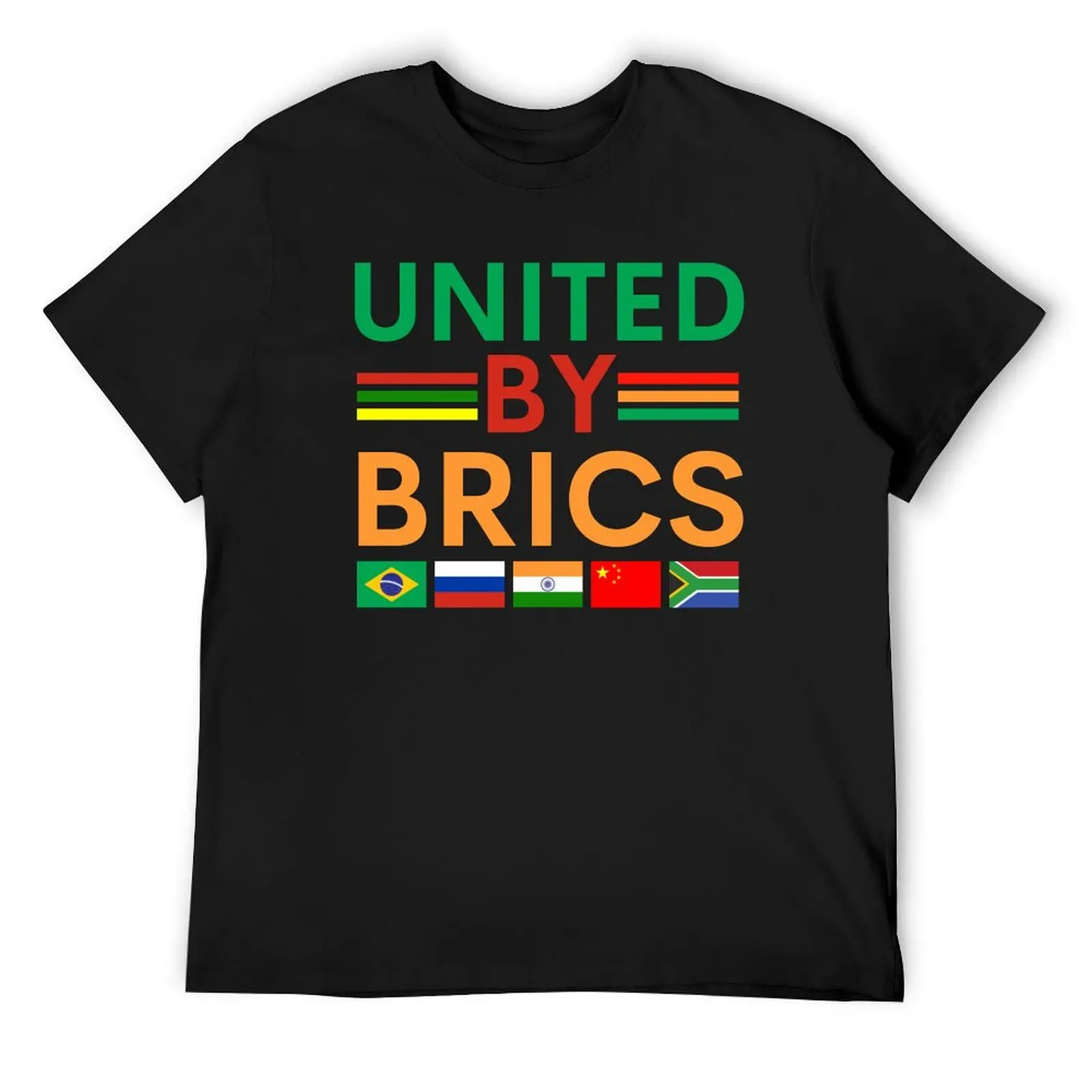 United by BRICS Global Economic Power Alliance Design T-Shirt plus size tops kawaii clothes blue archive mens vintage t shirts