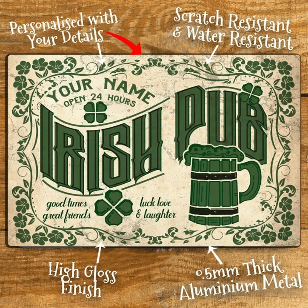 Custom Coffee Bar Aluminum Sign 8x12