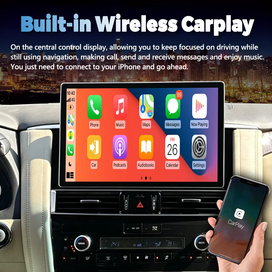 For Nissan Patrol Y62 2012-2020 13.1 Inch Android Car Radio Wireless CarPlay Android Auto GPS Touch Screen Multimedia Stereo