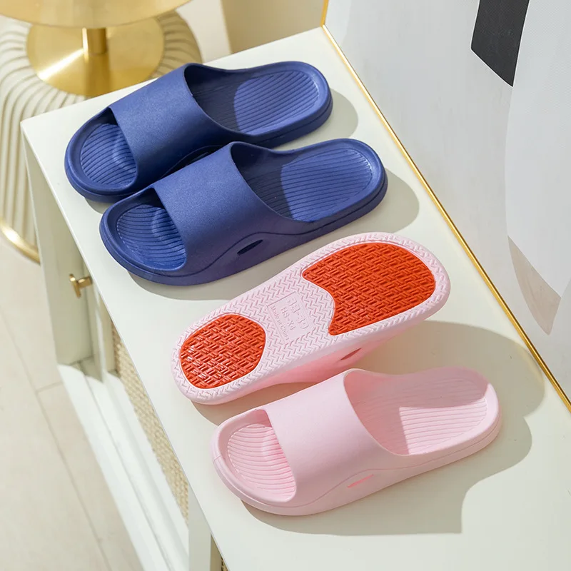 Simple Style Real Non-Slip Sole Slippers Four Seasons Home Bathroom Slippers Pregnant Women, Elderly, Women, Men