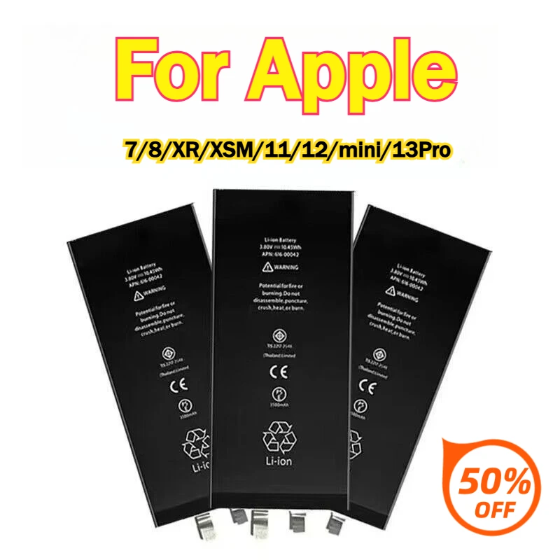 

Extra-large Capacity Mobile Phone Battery for Apple IPhone 7/8/XR/XSM/11/12/mini/13Pro