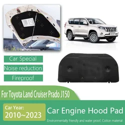 Car Sound Insulation Covers For Toyota Land Cruiser Prado J150 2010~2023 Soundproof Hood Engine Insulation Pads Auto Accessories