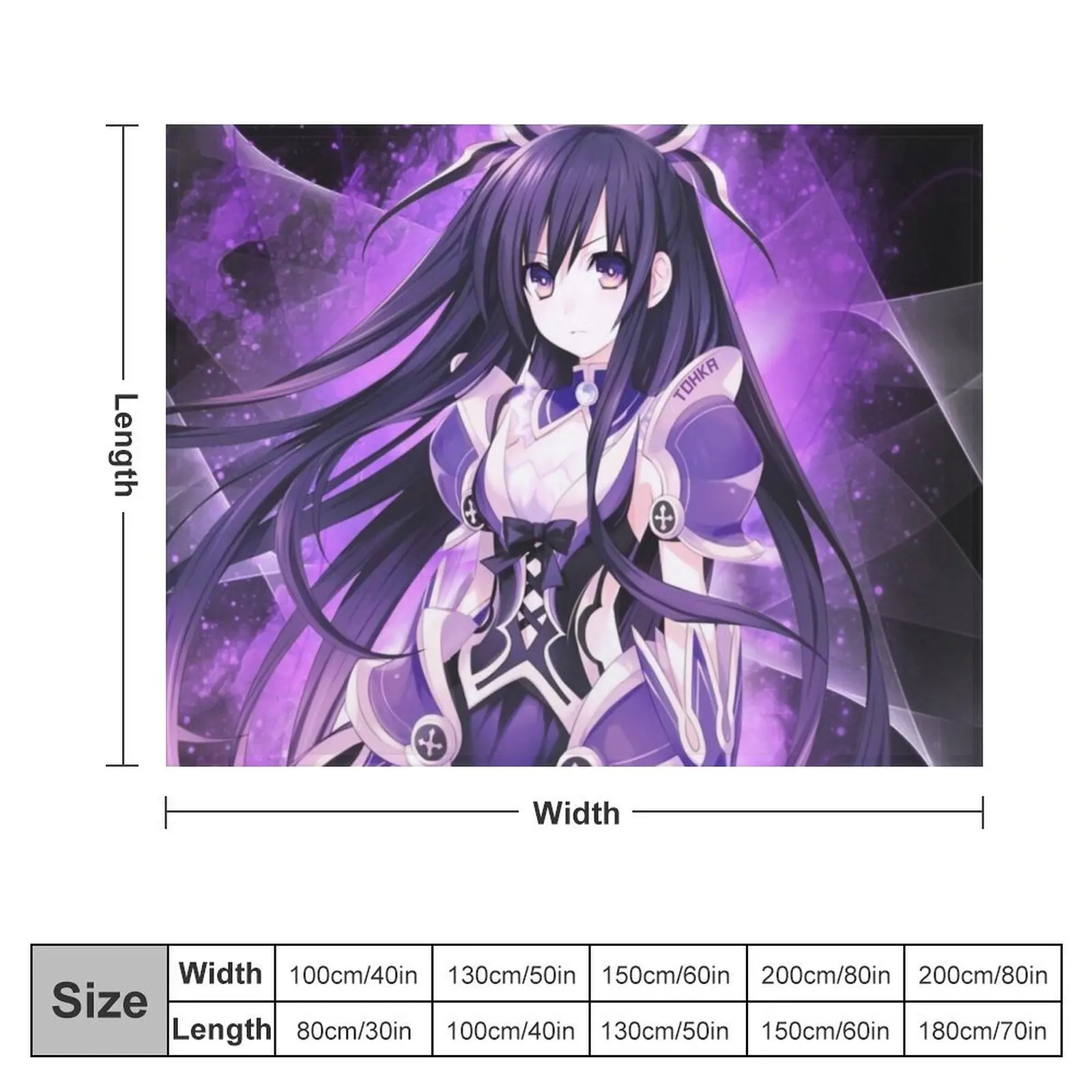 Date A Live Tohka Yatogami Throw Blanket Stuffeds Camping Luxury St Blankets