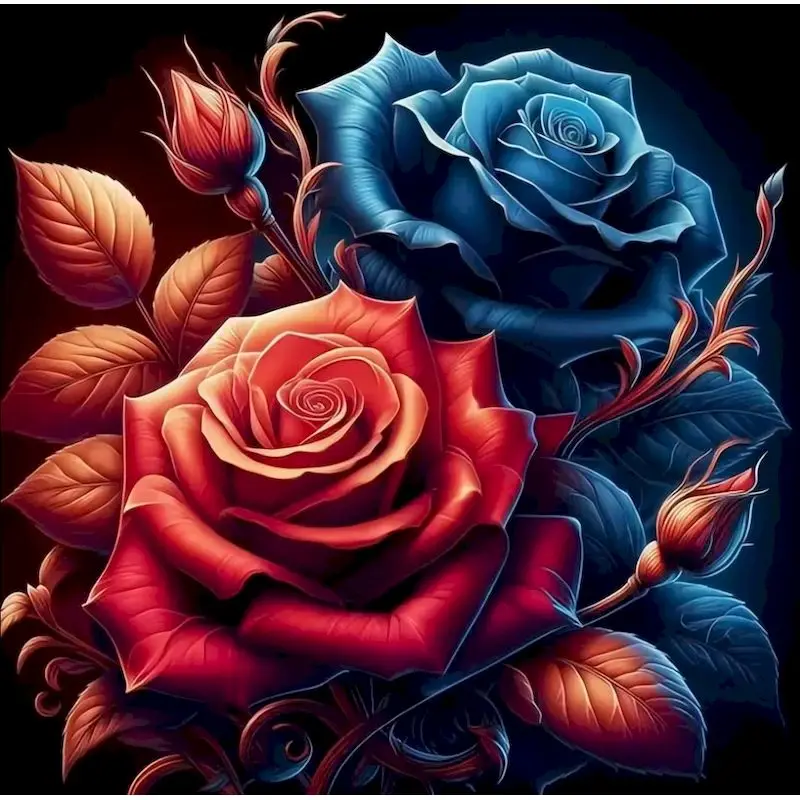 

GATYZTORY Butterfly Diamond Mosaic Animal New Arrival Embroidery Rose Flower Painting Home Decoration