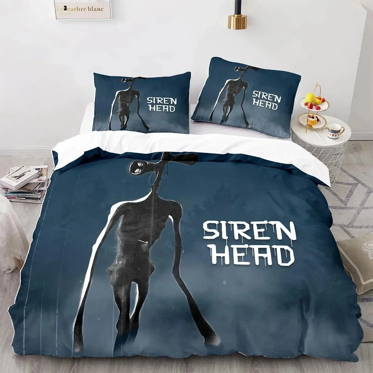 3D Print Siren Head Bedding Set Duvet Cover Bed Set Quilt Cover Pillowcase Comforter king Queen Size Boys Adult Bedding Set