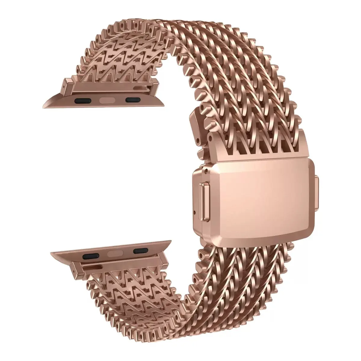 

V Shape Mesh Band for Apple Watch Series 11 10 42mm / 9 8 7 41mm / SE3 SE2 SE 6 5 4 40mm / 3 2 1 38mm Stainless Steel Magnetic W