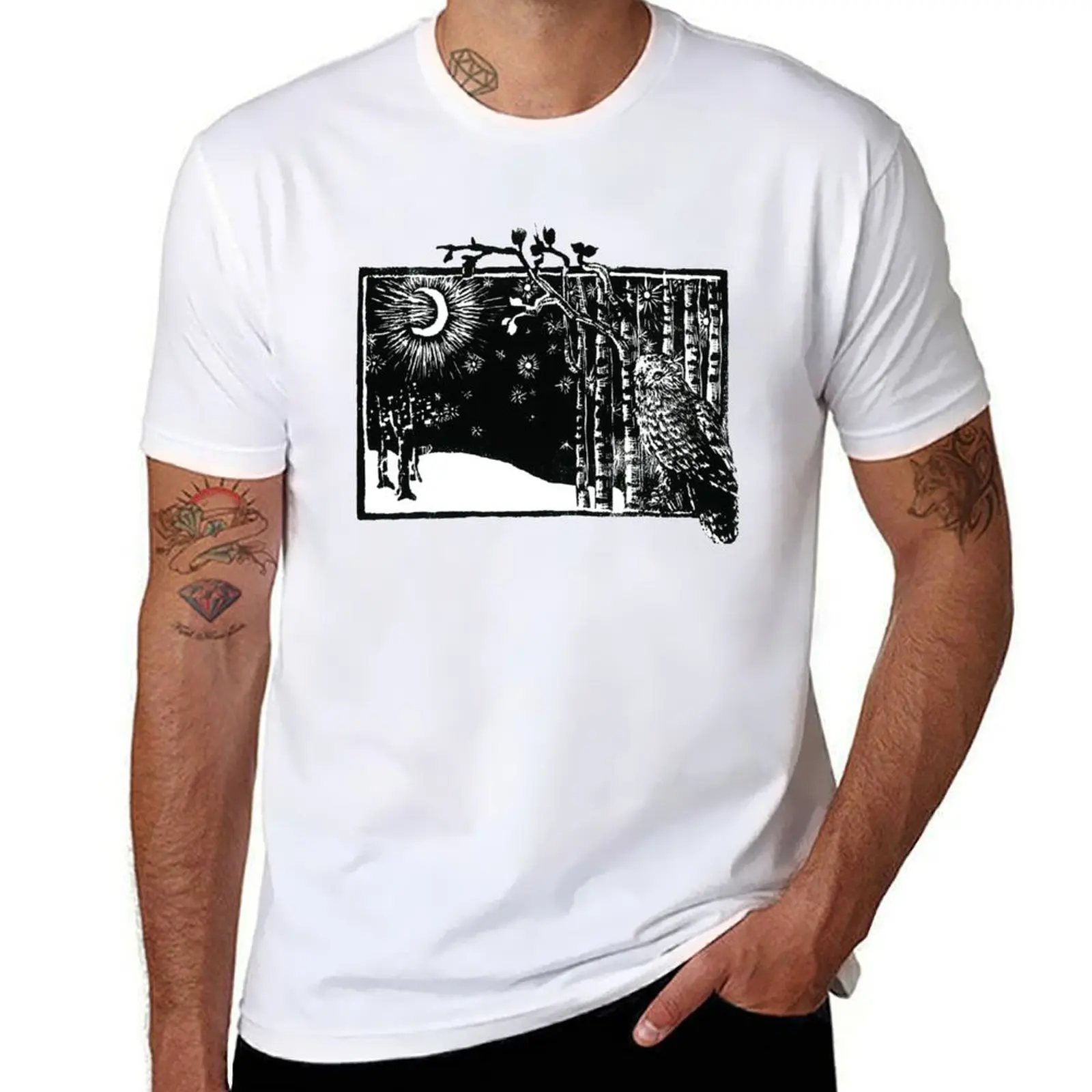 

Winter Nights T-Shirt t shirts for man slim fit t shirts for man graphic vintage t shirt custom print T-shirt