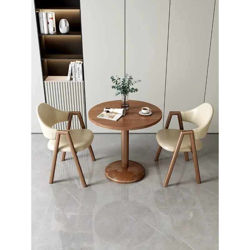 Simple and modern leisure small apartment reception negotiation table and chair combination milk tea coffee shop meal dining tab