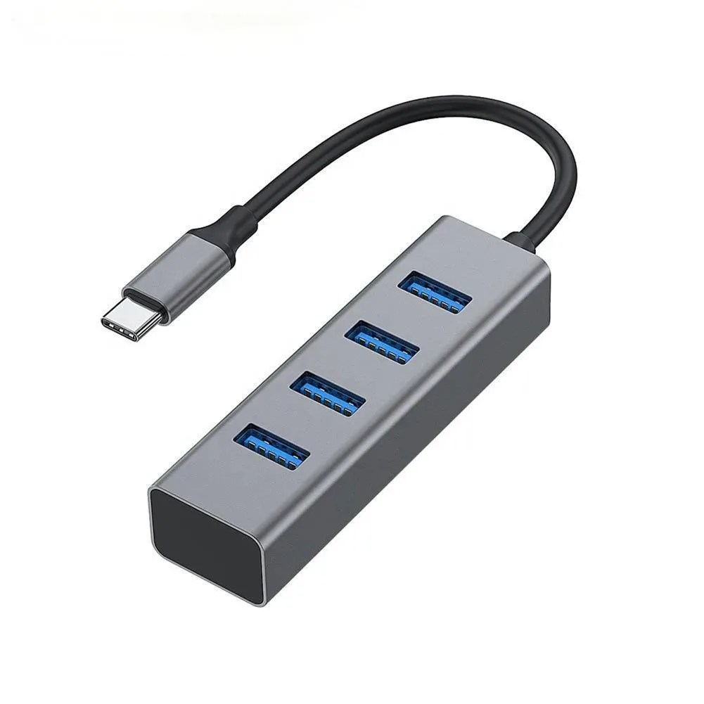 

Док-станция-концентратор USB C 4 в 1 с четырьмя портами USB 3 0 и быстрой скоростью передачи данных 5 Гбит/с для ноутбуков и планшетов USB C