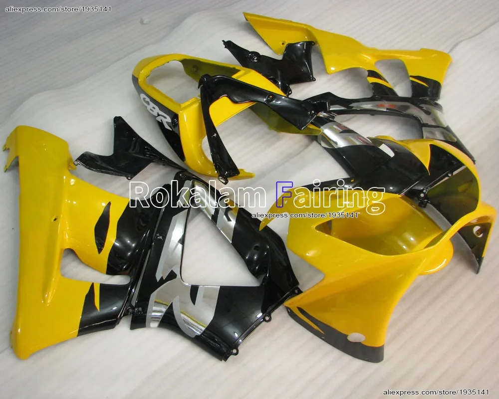 

Для Honda CBR900RR 2000 2001 929 CBR929RR 929RR CBR900 00 01 Комплект Черно-желтых обтекателей мотоцикла (литьё под давлением)