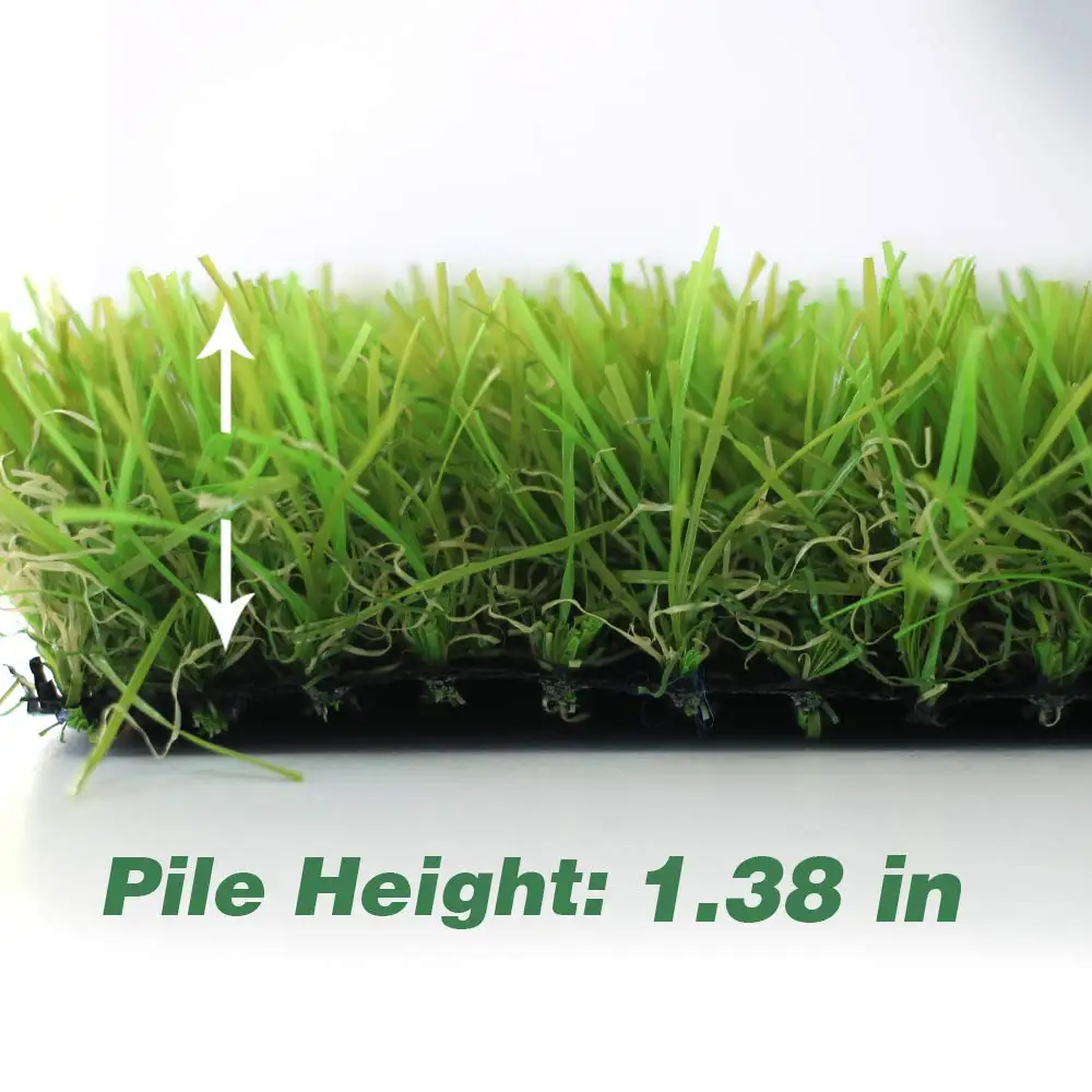 Artificial Grass Turf 12FTX20FT,1,38inch 4 Tone Realistic Synthetic Thick Fake Faux Grass Rug Astroturf Carpet, Customized