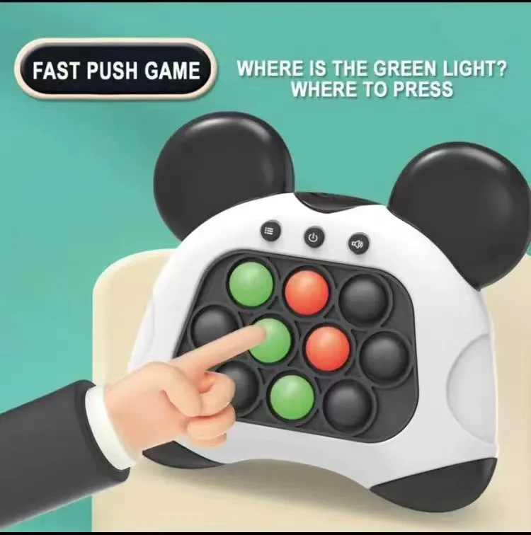 آلة لعبة الدفع السريع الإلكترونية ألعاب تململ ألعاب حسية محمولة لعبة فقاعة الإجهاد البوب تضيء لعبة للأطفال والكبار هدية