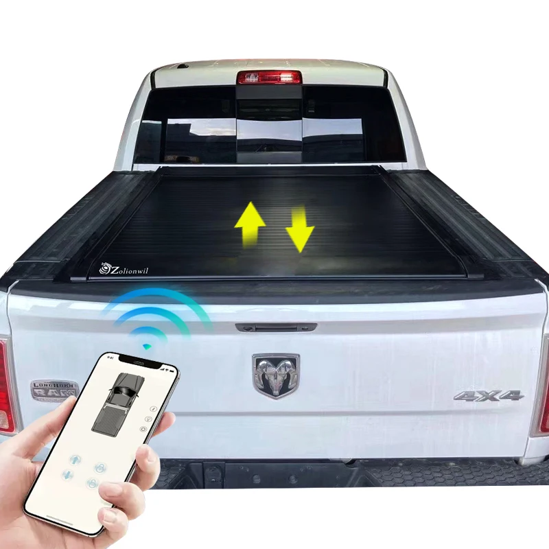 Zolionwil Retractable Truck Bed Cover For Dodge Dakota Pickup Pickup Tonneau Cover Electric Roller Lid For Dodge Ram 1500