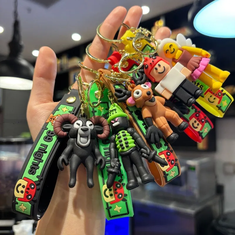 

New Roblox 99 Nights in The Forest Anime Figure Keychain Toy Mini Ornament Charm for Backpack Bag and Key Decoration