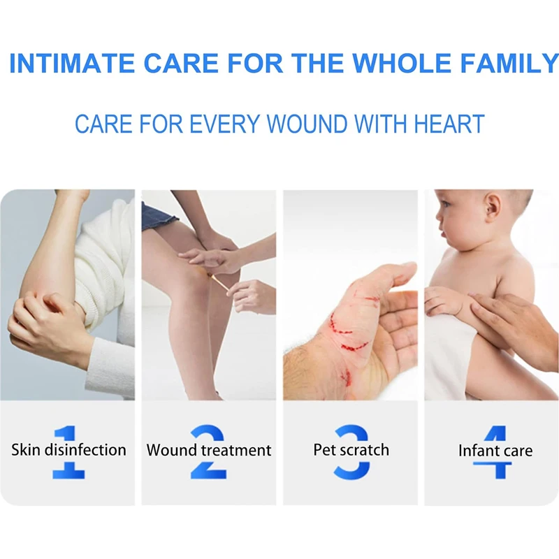 

50PCS/Lot Medical Alcohol Disposable Emergency Cotton Stick Iodine Disinfected Swab First Aid kit home for Children Adults Baby