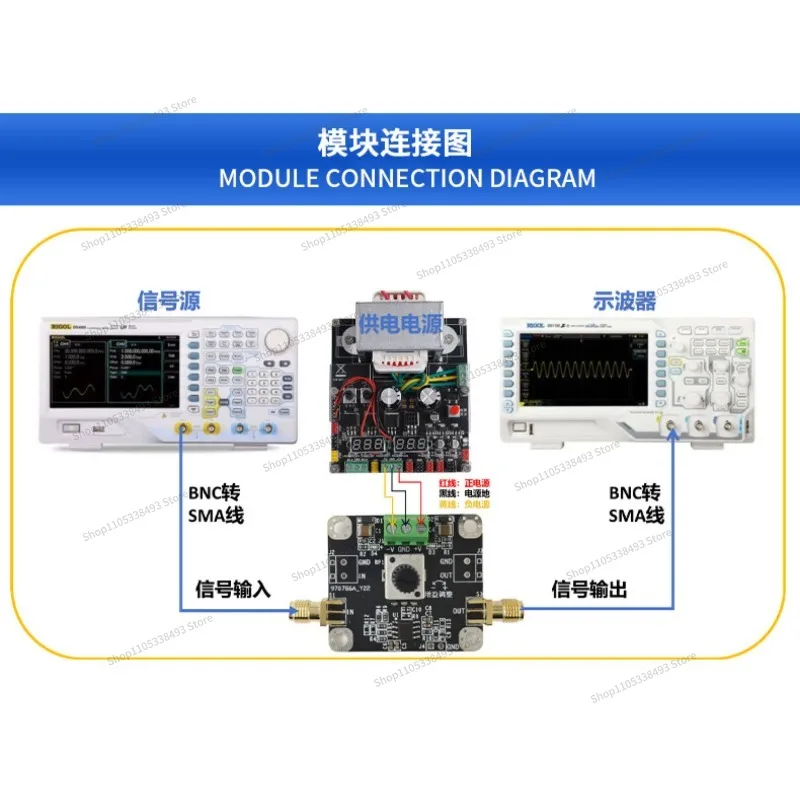 For OPA847 High-speed Low-noise Broadband Amplifier Module 3.9G Bandwidth, Pulse Amplification, Adjustable Gain Multiple