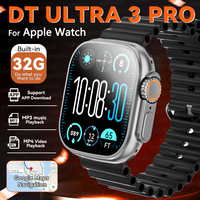 2025 DT Ultra 3 Smartwatch Amoled Screen 32GB MP3 MP4 Player Bluetooth Network Sharing APP Store ChatGPT AI Watch Man Sportwatch