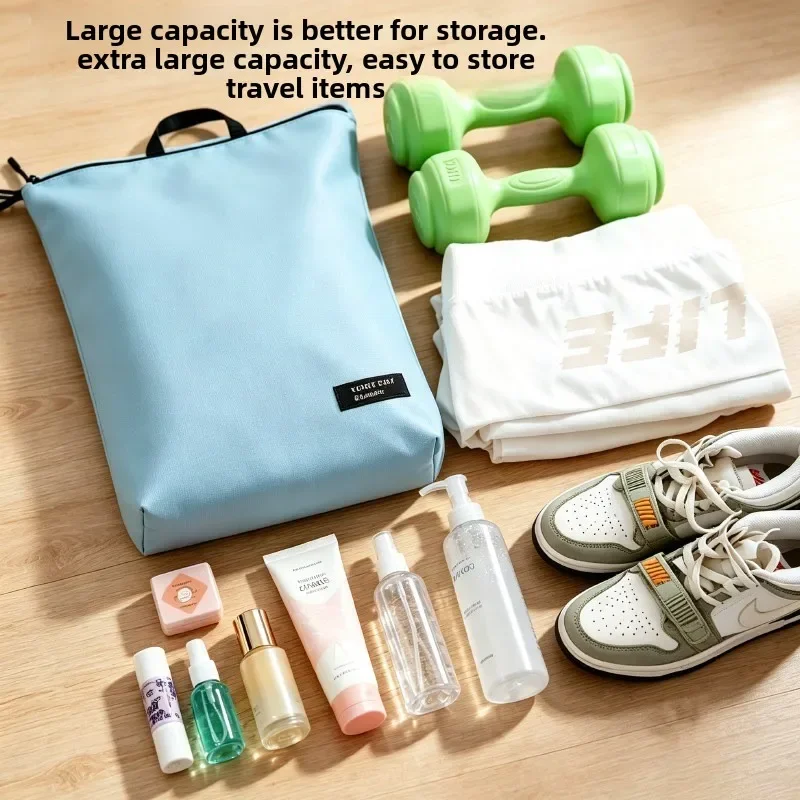 15D Silicon Coated Nylon Waterproof Dry Wet Separation Storage Bag Portable Laundry Pouch Travel Camping Swimming Outdoor Sports