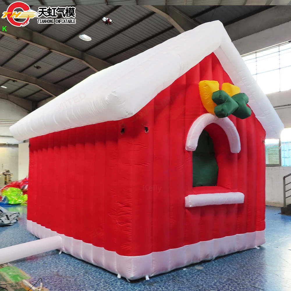 Fast Shipping 3x3m Optional Inflatable Christmas House Come with Air Blower Christmas House Inflatable Santa's Grotto Toys