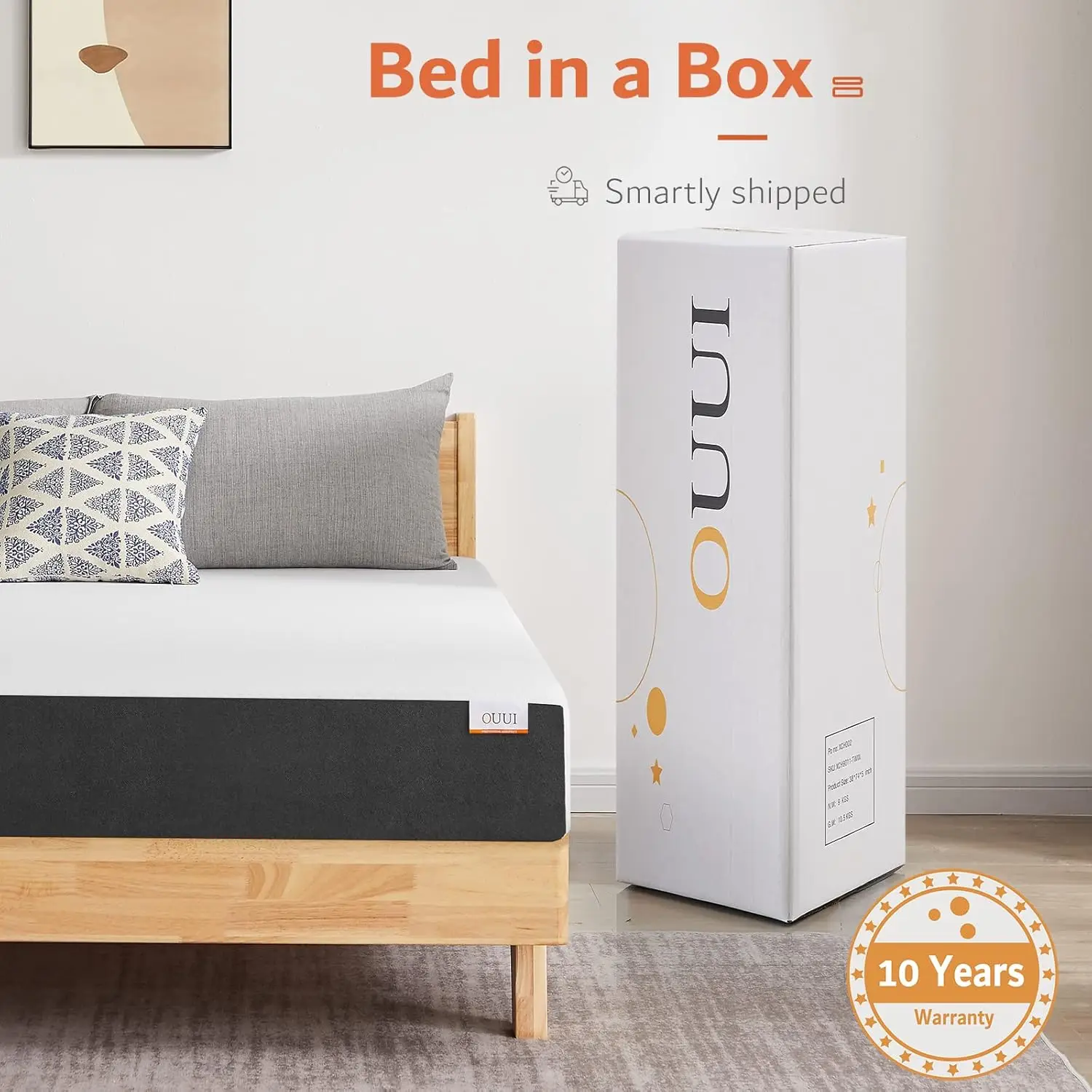 Doppel matratze, 5 Zoll Kühlgel Memory Foam Matratze in einer Box mit atmungsaktivem Bezug mittel feste Doppelbett matratze für Etagen bett