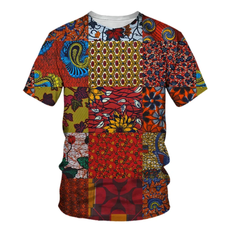 Summer Africa Ethnic Style 3D Print T-Shirts Streetwear Men Fashion Harajuku Casual Oversized O-Neck T Shirt Tees Tops Clothing