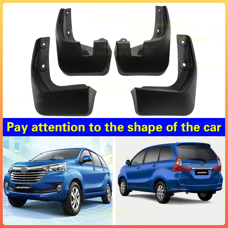 Mudguards For Toyota Avanza 2012-2021 4pcs Thick Polypropylene Mud Flaps For Cars Front Rear Splash Guards Car Accessories