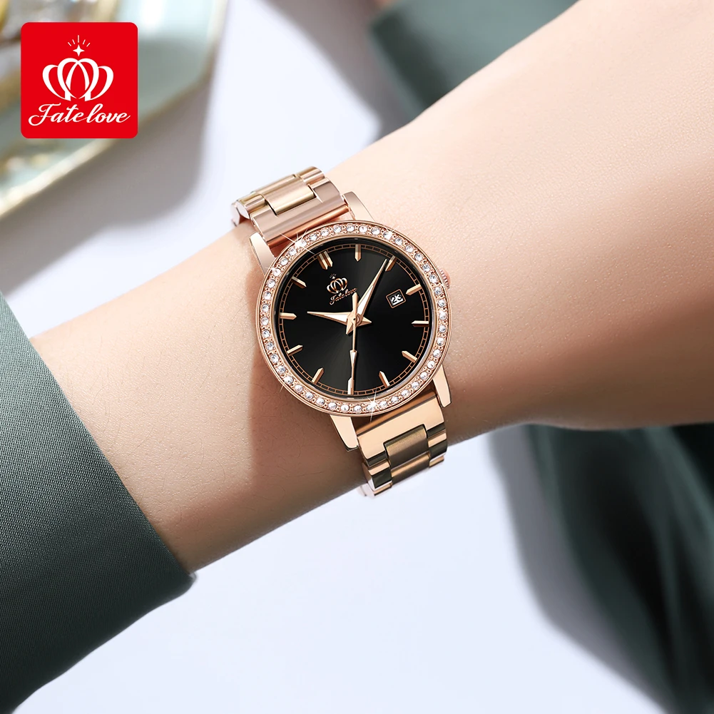 Fave love-女性用防水クォーツ時計,ファッショナブル,新品,fl903