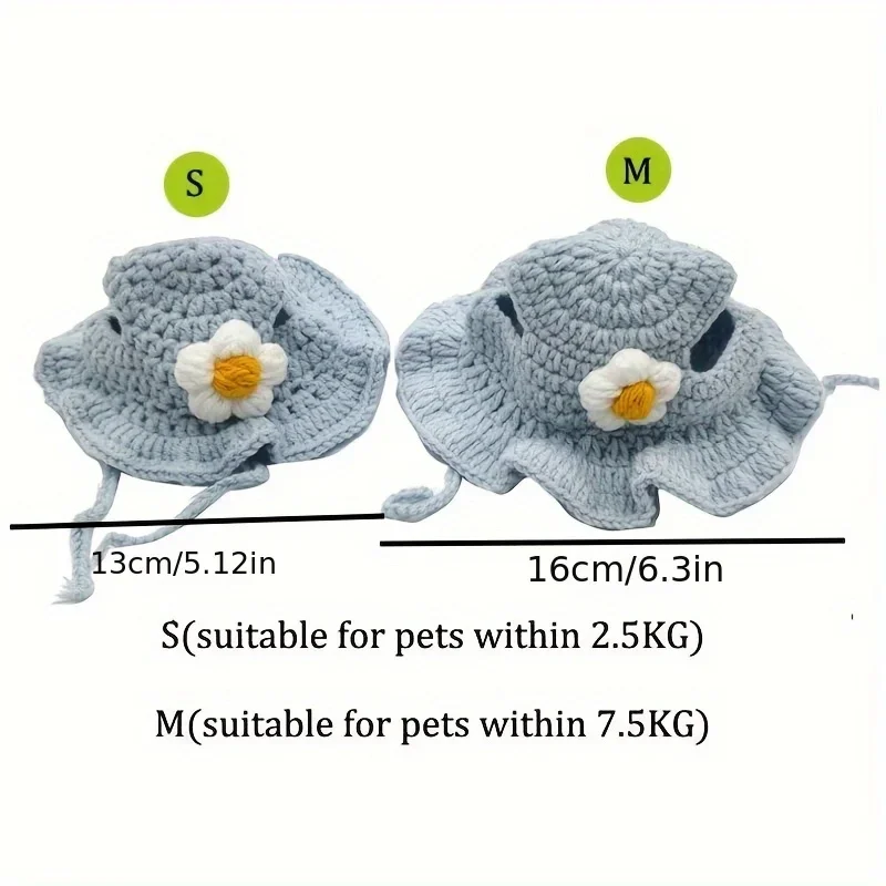 Herbst-Winter Katzenmütze Elastische Niedliche Raffinierte Haustiermütze für Welpen und Kätzchen Gestrickte Mütze für Partys und Fotoshootings Katzenzubehör – Detail 2