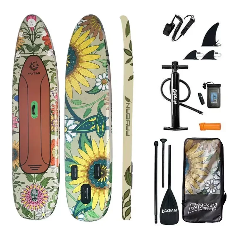 2024 New Design Bohemian Sun Flower Primary ColorSurf SUP Inflatable Surfboard sup Gonfiabile Stand up Paddle Board