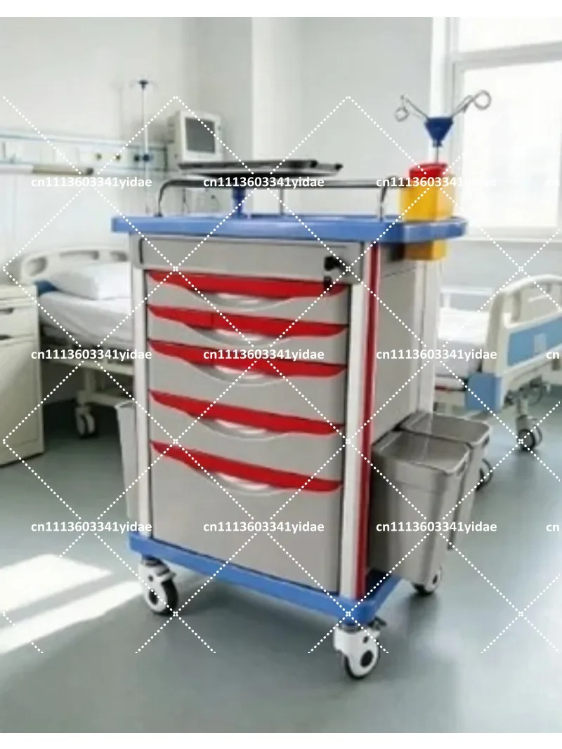 Medical Emergency Nursing Trolley, Ward Care Cart for Hospital & Clinic