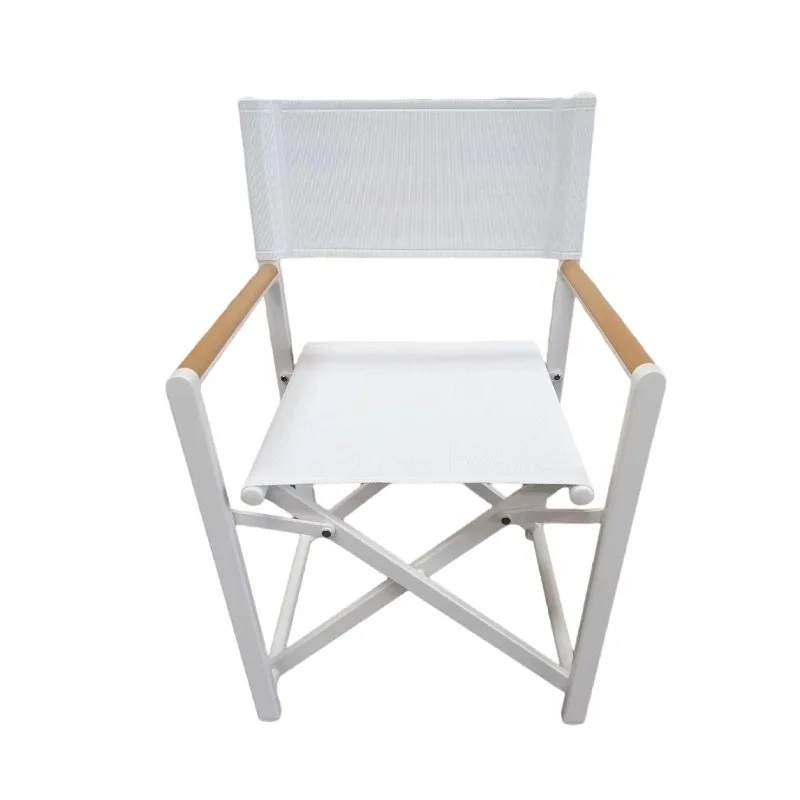 

Outdoor folding chair aluminum alloy anti-scalding solid wood armrest