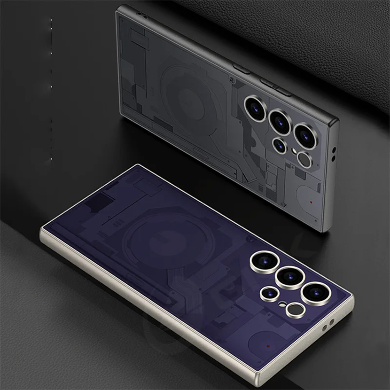 Machine AG Painted Case For Samsung Galaxy S24 Ultra Skin Feeling Frosted Soft Edge Hard Phone Cases For Galaxy S24 Ultra Cover