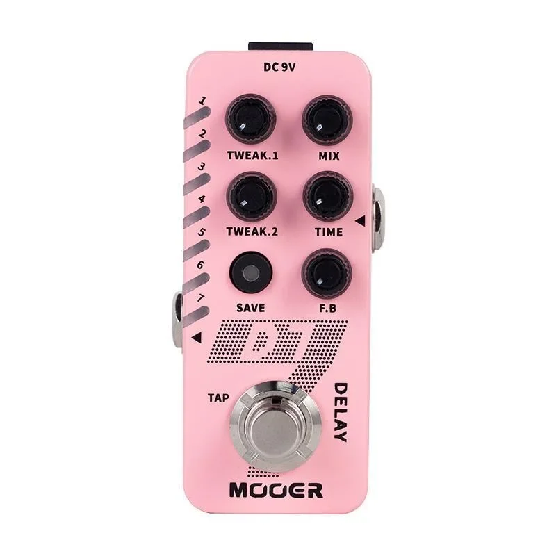 Mooer Guitar Tone Capture D7 Delay Preset Slots True Individual EQ Pedal Bypass Full Metal Shell Gitarreneffektpedal