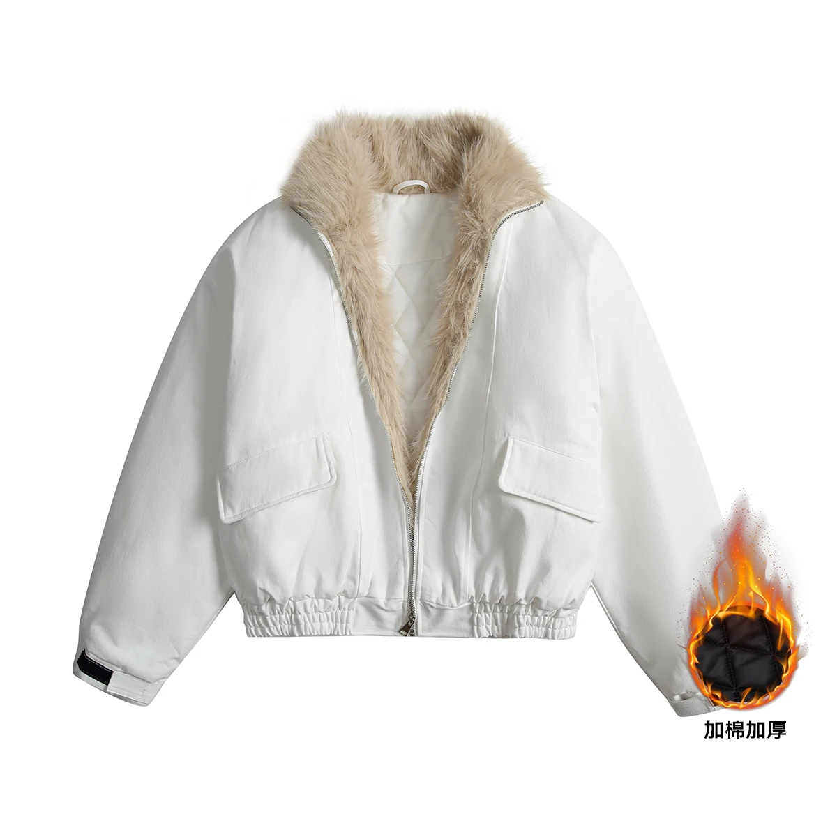 Men's Parkas 2025 Winter New Lapel Thickened Cold-proof Fashion Large Faux Fur Collar Parkas Long Sleeve Solid Color Chic Coats