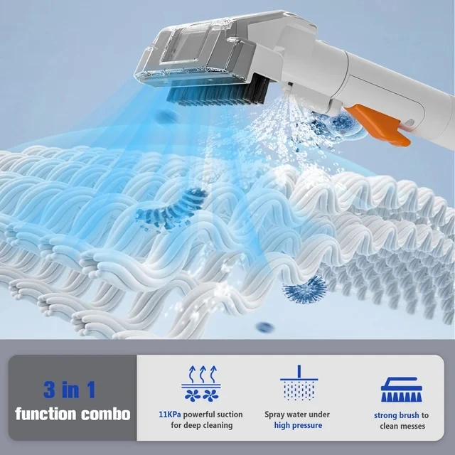 RAYFURN W05 Limpador de carpetes portátil 750W portátil 15Kpa com fio Máquina de limpeza de manchas Tecido úmido Tapete Sofá Limpeza de animais de estimação Carro portátil