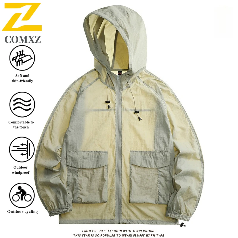 

EIAO Spring-Summer Fashion UV Protection Jacket Men Women UPF50+ Ultra Thin Skin Coat for Stylish Outdoor camping fishingSports