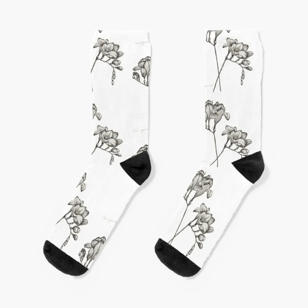 

Freesias Sketch Socks new year sheer Stockings Wholesale Boy Child Socks Women's