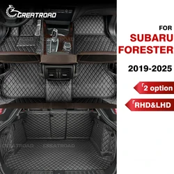 Car Floor Mat &Trunk Mat For Subaru Forester 2019 2020 2021 2022-2025 Custom Foot Pads Auto Carpet Cover Interior Accessories