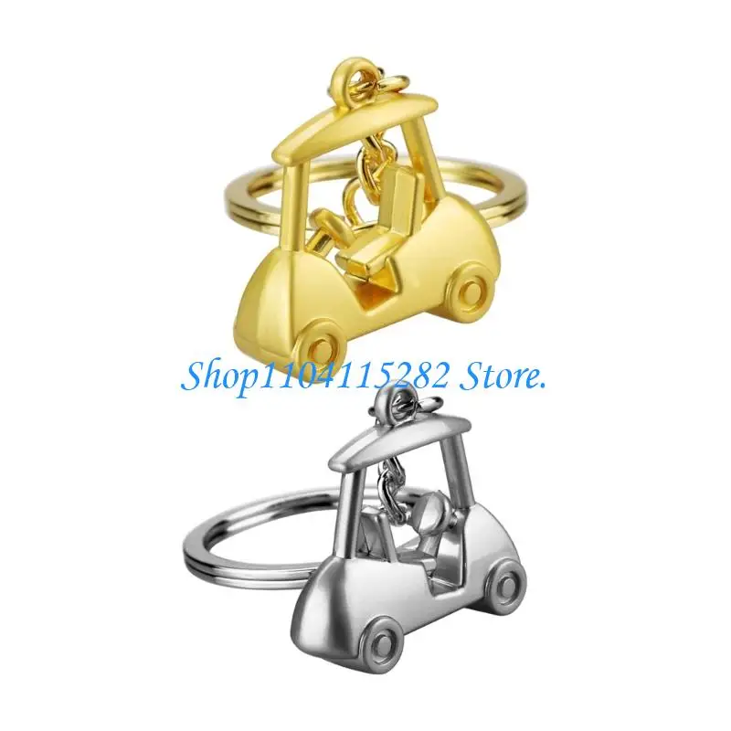 Stylish Elegant Golf Cart Keychain Keyring with Detailed 3D Design Suitable for Fashion Enthusiasts Gifts & Use
