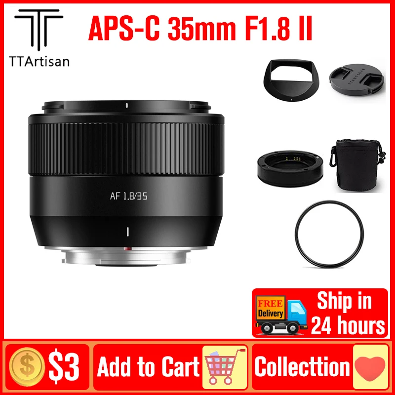 TTARTISAN 35mm F1.8 Mark II AF 35F1.8 Auto Focus APS-C Lens For Still Life Portrait Fuji X Sony E Nik Z Mount Cameras