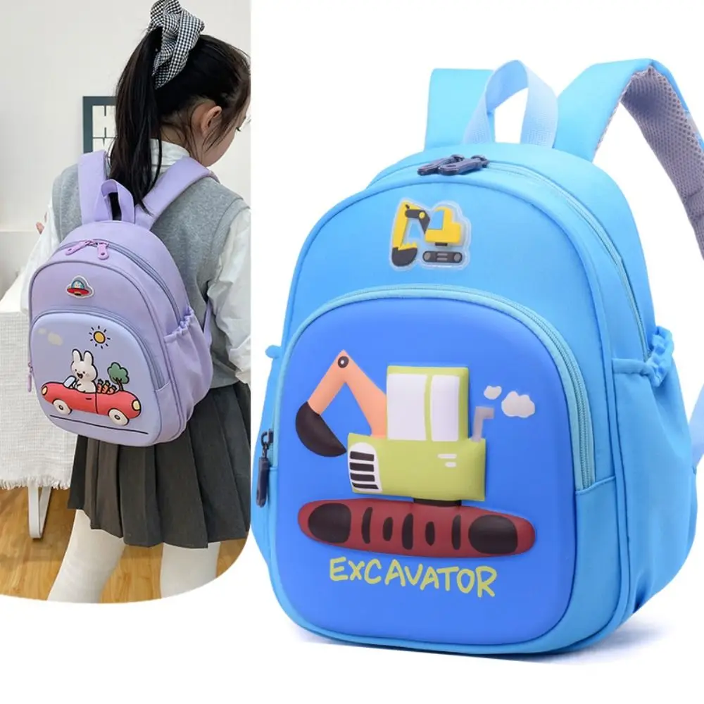 New Excavator/Rabbit Schoolgirl Backpack Large Capacity Lightweight Kids Backpack Double Shoulder Backpack Kindergarten School