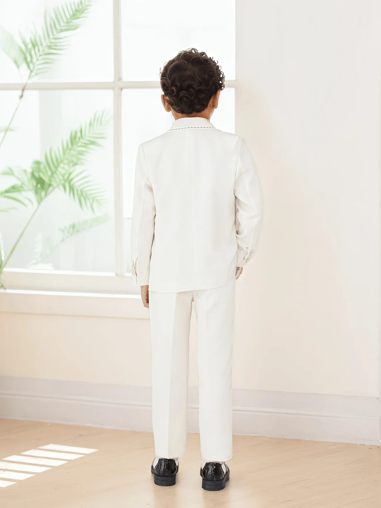 Kids Jacket Vest Pants Bowtie 4Pieces Baptism Suit Boys Formal Wedding Birthday Photography Outfit Child Performance Costume