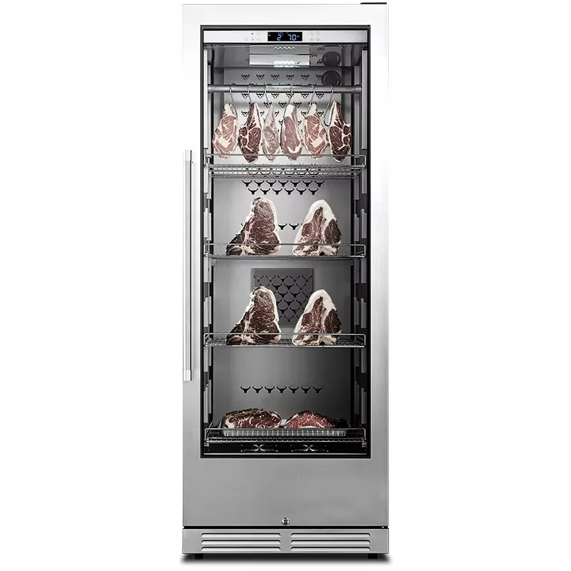 

168N1 Hot Sale Stainless Steel Dry Ager Meat Refrigerator Beef Dry Age Fridge Meat Dry Aging Ager Fridge Cabinet of Beef