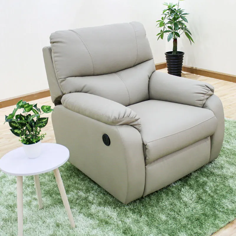 Solid color leather art sofa Small apartment space capsule Multifunctional sofa, cafe bedroom