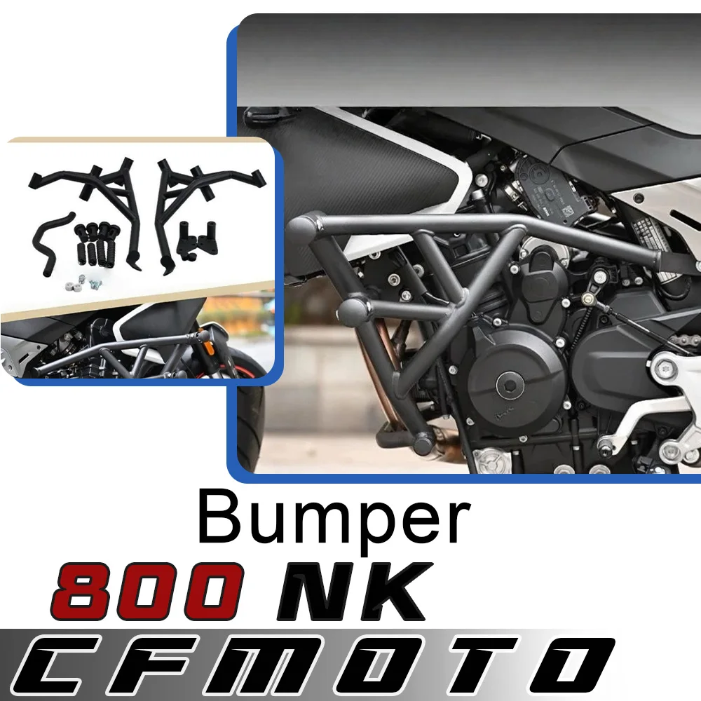 

For CFMOTO 800NK Carbon steel competition bar Aluminum alloy anti-fall head Spring type competition bar Bumper for cfmoto nk 800